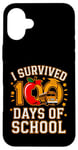 Coque pour iPhone 16 Plus Graphique vintage I Survived 100 Days of School Bus