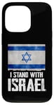 Coque pour iPhone 13 Pro I Stand With Israel Tee Cadeau juif Drapeau israélien