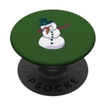 Personnages de Noël amusants avec bonhomme de neige pour adulte PopSockets PopGrip Adhésif