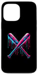 iPhone 13 Pro Max Cross Baseball Bat with SprinklesDrip Sports Player Softball Case