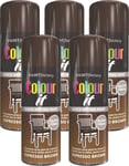 5 x 400ml Espresso Brown Spray Paint Gloss Finish Metal Wood Plastic Spray