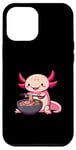 Coque pour iPhone 12 Pro Max Axolotl Mangeant des ramen Kawaii Anime Mangeant des nouilles japonaises