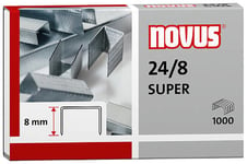 Novus 24/8 Super, Häftklammersats, 8 Mm, Fixering, 1000 Klammer, Rostfritt Stål, Rostfritt Stål