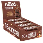 Nakd Cocoa Hazelnut Protein Bar - Vegan - Gluten Free - Healthy Snack, 45g (Pack of 16 bars)