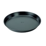 Lagostina Gustosa Plat à pizza rond en acier anti-adhésif pour four, noir, diamètre 32 cm