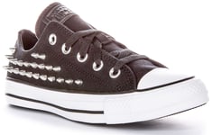 Converse A06454C Chuck Taylor All Star Stud Low Black Trainer Womens UK 3 - 8