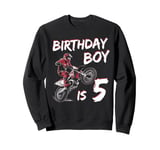 Motocross 5th Birthday Boy 5 Year Old Dirt Bike Sweatshirt