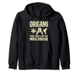 The fine Art of Paper Warfare Origami Zip Hoodie