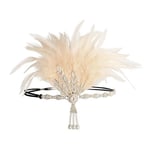 Vintage Flapper-pannband Daisy Buchanan-kostym Great Gatsby-bladtiara huvudbonad accessoar gul