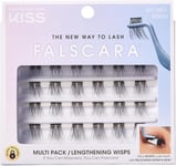 KISS Falscara Wisps Multipack, Style 01, Reusable Featherlight Eyelash Lengtheni