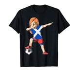 Dabbing Soccer Girl Scotland Jersey Scottish T-Shirt