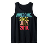 July 2010 13th Birthday Awesome Since July 2010 Thirteen Tank Top