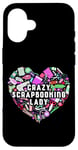 iPhone 16 Scrapbooking Heart Crazy Scrapbooking Lady Case