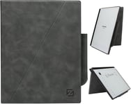 Étui Pour Remarkable 2 -Tablette Papier 10,3"" Sortie 2020, Coque Housse En Cuir Pu Book Folio Cover Avec Porte-Stylo Intégré - Gris.[G1375]