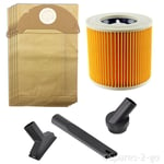 Mini Tool Cleaning Nozzle Bags Filter Kit for Karcher Wet & Dry Vacuum A2003