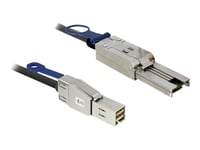 Delock - Sas Ekstern Kabel - Sas 6Gbit/S - 36 Pin 4X Mini Sas Hd (Sff-8644) (Hann) Til 26-Pin 4X Shielded Mini Multilane Sas (Sff-8088) (Hann) - 1 M