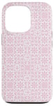 Coque pour iPhone 13 Pro Porcelaine rose pâle avec une breloque méditerranéenne pour fille et femme