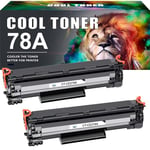 Cool Toner Compatible Toner Cartridge Replacement for HP 78A CE278A Laserjet P1606DN LBP6230DW LBP6200D P1566 M1536 MFP P1560 P1606 LBP6200dw LBP6230d (Black,2-Pack)