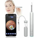 Jalleria - Caméra endoscope 1080P, nettoyage des oreilles 3,9 mm, avec 6 lumières led, convient pour iPhone et Android, enlève le cérumen, étanche