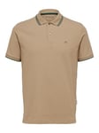 SELETED HOMME Men's Slhdante Sport SS Polo W Noos T-Shirt, Kelp, S