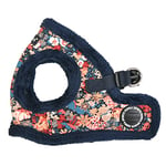 Puppia Dog Harness for small and medium dogs - GIANNI HARNESS B - adjustable und comfortable, Navy Blue