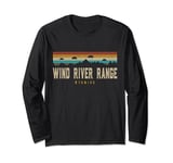 Wind River Range Mountains Wyoming Hiking Outdoors Retro Long Sleeve T-Shirt