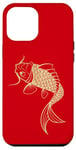 Coque pour iPhone 12 Pro Max Or Chinois Carpe Asiatique Japonais Koi Poisson Golden Koi