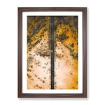 All Alone In The Desert Painting Modern Framed Wall Art Print, Ready to Hang Picture for Living Room Bedroom Home Office Décor, Walnut A3 (34 x 46 cm)