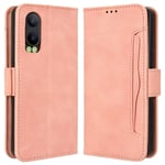 OnePlus Nord CE4 Lite 5G / Oppo K12x 5G Lommeboketui med ekstra kortholder - Rosa