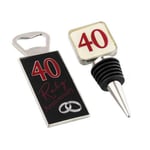 Amore 40th Ruby Anniversary Gift Set Bottle opener & stopper Both Of You Couple