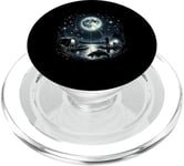 Conception de pêcheur de nuit - pêche à la carpe la nuit PopSockets PopGrip pour MagSafe