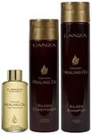 Lanza Keratin Healing Oil Shampoo 300ml + Conditioner 250ml + Oil 50ml Kampanj