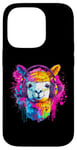 Coque pour iPhone 14 Pro Alpaca DJ Dance Club Artwork Techno Music Casque House