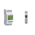 VEMER VE512000 Simply-D - Minuterie Programmable Numérique, Interrupteur Horaire & DEBFLEX - DISJONCTEUR 3KA PH+N 2A - Modulaires - Gamme modulaire - Disjoncteurs - 707501