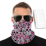 Day Of The Dead Sugar Skulls Men Women Outdoor Sports Windproof Breathable Variety Face Towel