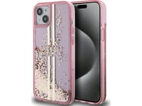 Guess Guhcp15mlfcsegp Iphone 15 Plus / 14 Plus 6.7" Pink/Pink Hardcase Liquid Glitter Gold Stripes