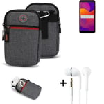 Belt bag + headphones for Huawei Honor 9S Phone case