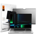 Spigen SafeView Filtre de Confidentialité pour Macbook Pro 14 Pouces (M3 / M3 Pro / M3 Max / M2 Pro / M2 Max / M1 Pro / M1 Max), 1 Unité, Anti-espion, Avec chiffon de nettoyage et étui