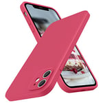 SURPHY Coque en Silicone Compatible avec iPhone 11, Caoutchouc Silicone Cover avec Bord Plat (Protection Individuelle pour Chaque Objectif) Housse Étui pour iPhone 11 6,1“ (Hibiscus)