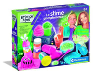 Clementoni | Le Slime Phosphorescent 8 Ans + | Activités DIY Scientifiques avec Couleurs | Expériences Ludiques Et Créatives | Fabriqué en Italie | Cadeau Jouet Enfant