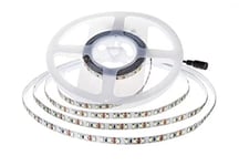 V-TAC Ruban LED bobine de 5 mètres 12 W au mètre ruban lumineux SMD 2835 Couleur de la lumière blanche chaude 3000 K d'intérieur avec bande adhésive, alimentée à 24 V.