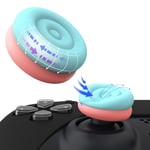 PlayVital Capuchon Manette pour ps4/ps5,Protection Joystick pour Xbox Series X/S,Capuchon Joystick pour Xbox One/Elite Series 2,Capuchon Stick Analogique pour Switch Pro-Bleu Aquatique & Rose Corail