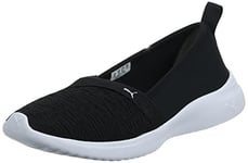 PUMA Femme Adelina Basket, Noir/Argent, 39 EU