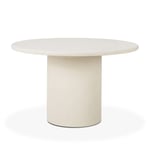 Ethnicraft - Elements Dining Table - Microcement - Off White - Round 125 x 125 x 76 - Matbord - Träfärgad - Sten