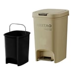 10L Pedal Bin Dustbin Trash Plastic Kitchen Home Office Waste Bin Bathroom UK