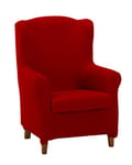 Martina Home Tunez Housse élastique pour Fauteuil à Oreilles Duplex - Rouge