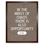 Artery8 Dictionary Inspiring Quote Sun Tzu Midst of Chaos There is Opportunity Art Print Framed Poster Wall Decor 12x16 inch