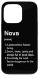 Coque pour iPhone 13 Pro Nova Définition du nom Dictionnaire amusant