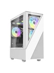 Darkflash Aigo E330M computer case + 4 argb fans (white) - Kabinet - Miditower - Hvid