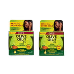 2x ORS Olive Oil Edge Control Hair Gel Extra Hold 64g/2.25oz